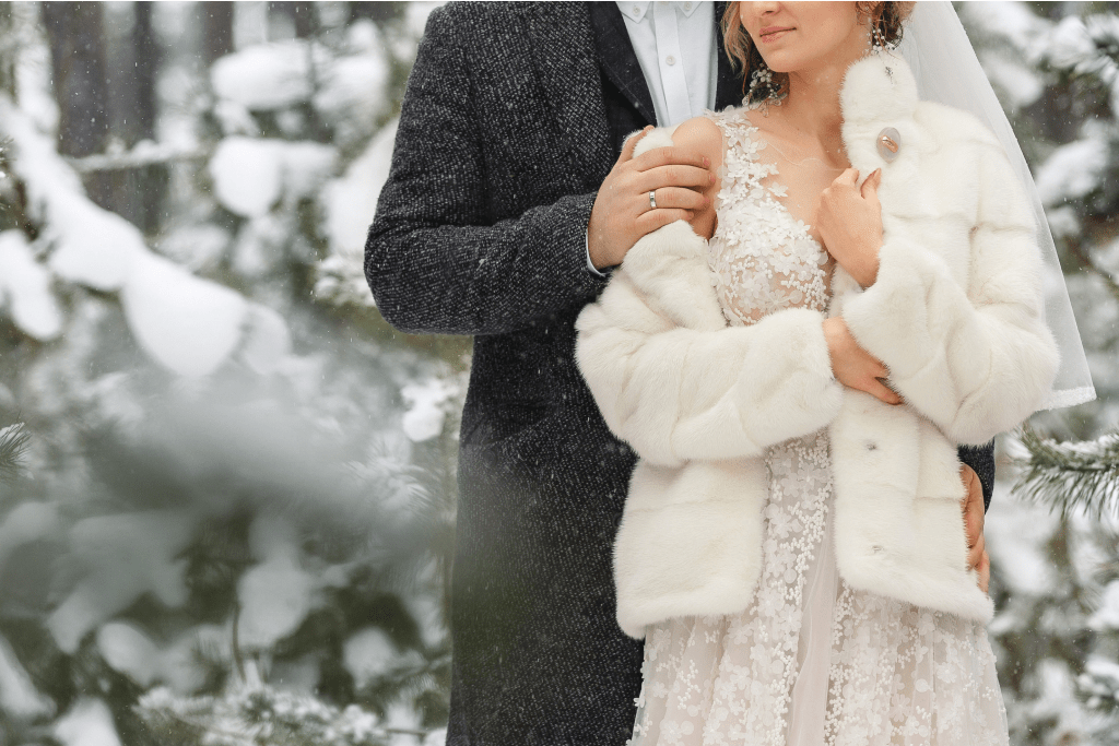Wedding Couple in Winters